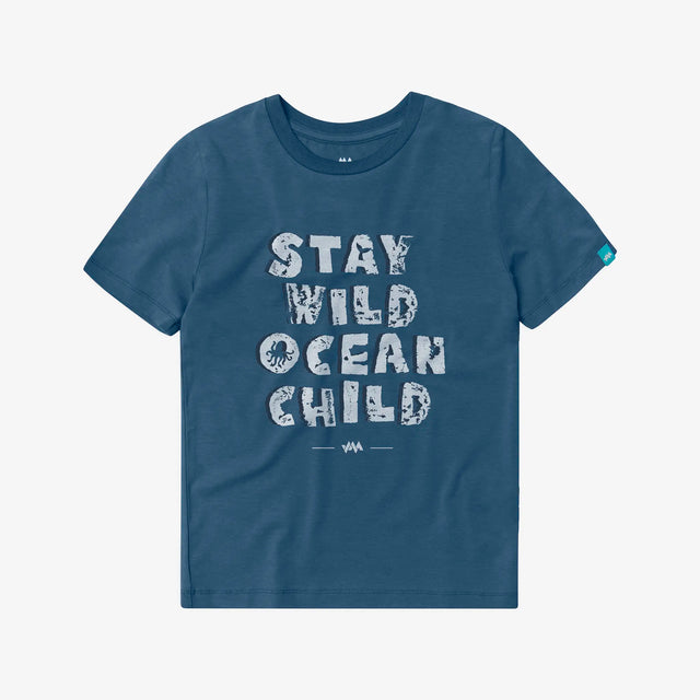 Front view of Jellymud Juniors' Ocean Bamboo T-Shirt