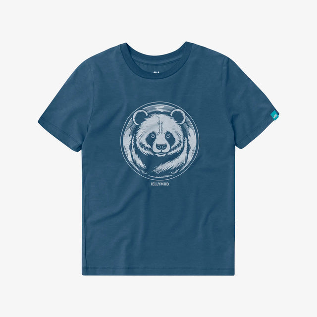 Front view of Jellymud Juniors' Panda Graphic T-Shirt.