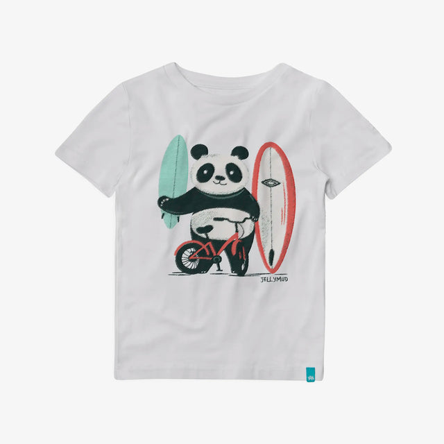 Front view of Jellymud Kids' Surf Bamboo T-Shirt.